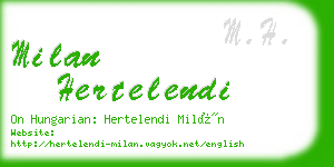 milan hertelendi business card